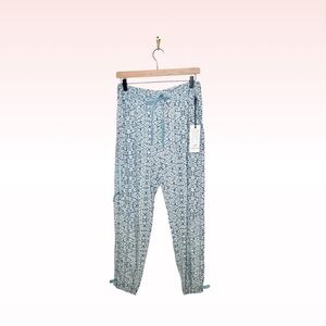 Nwt ANTHROPOLOGIE | MARRAKECH blue paisley print relaxed joggers (Sz S)